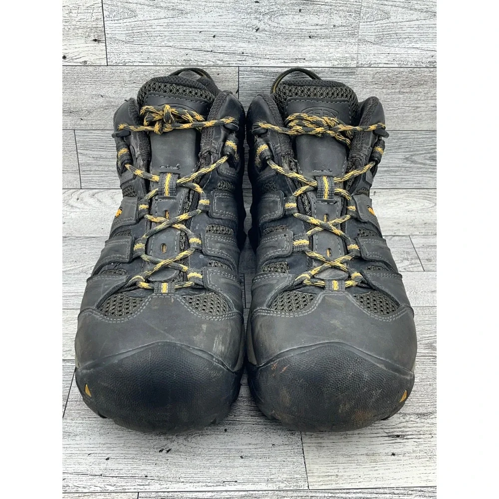 KEEN Utility Men Black‎ Waterproof Steel Toe Work Boots Size 8.5D